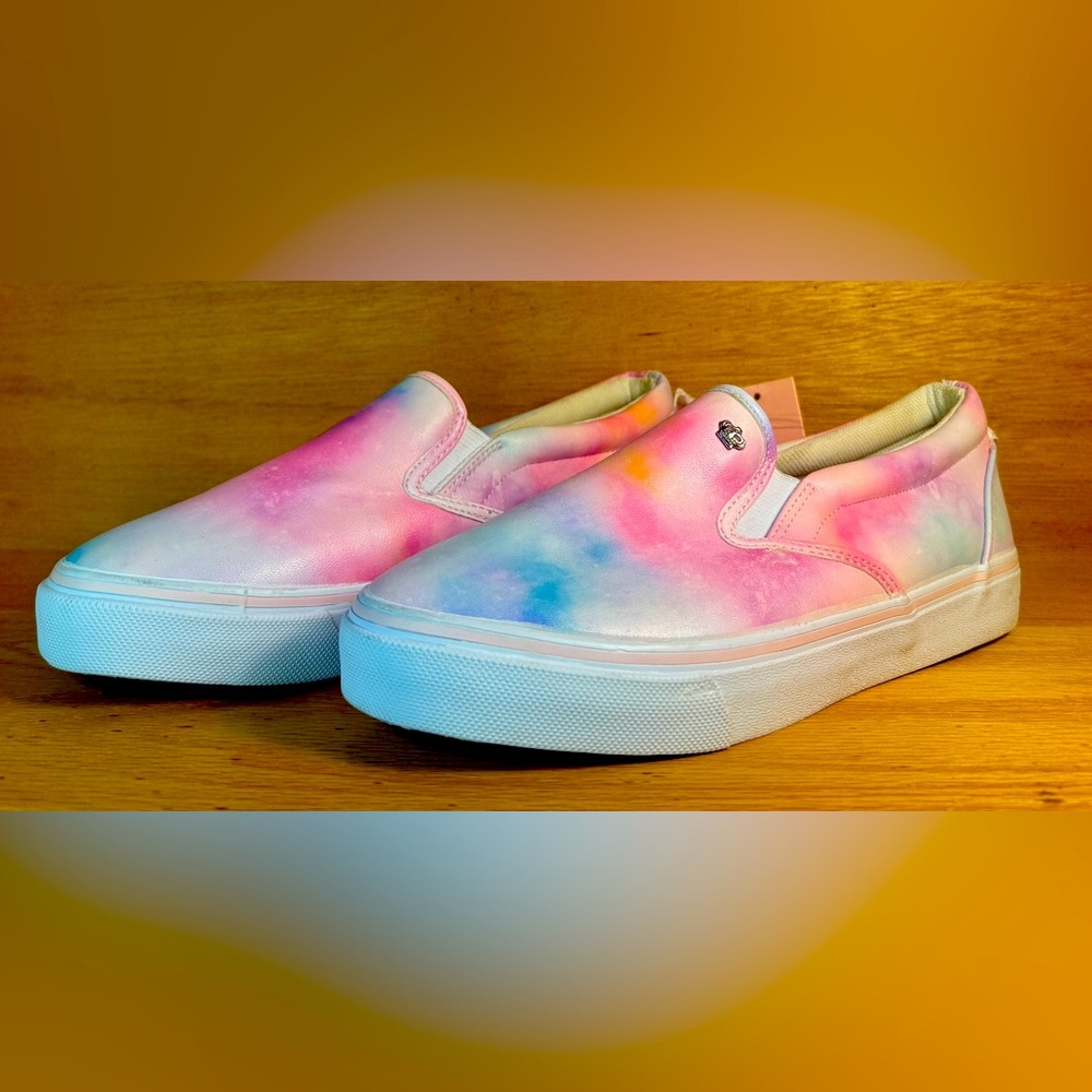 Juicy  Couture Charmed Slip On Sneakers Pastel Women’s 7½ pink tie dye
